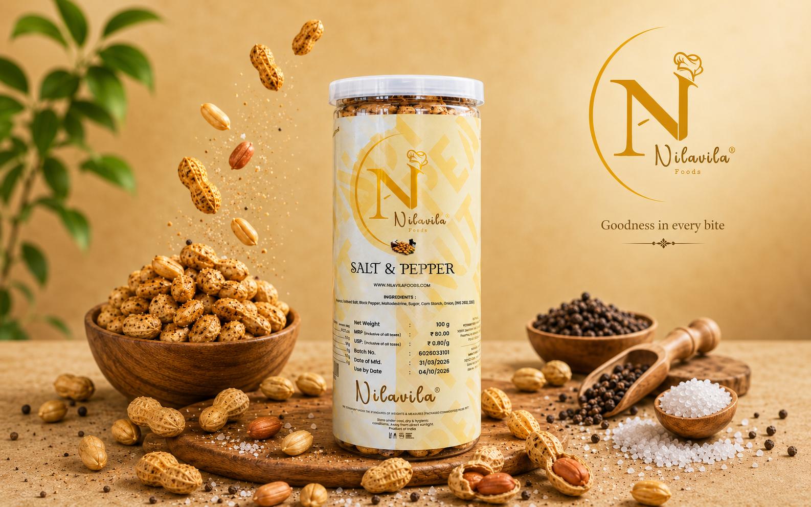 Nilavila Salt and Pepper Peanuts